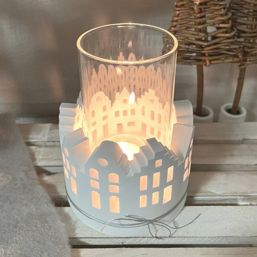 Lichterstadt Lichterhäuser Hygge Skandi Nordic Windlicht Häuser Deko