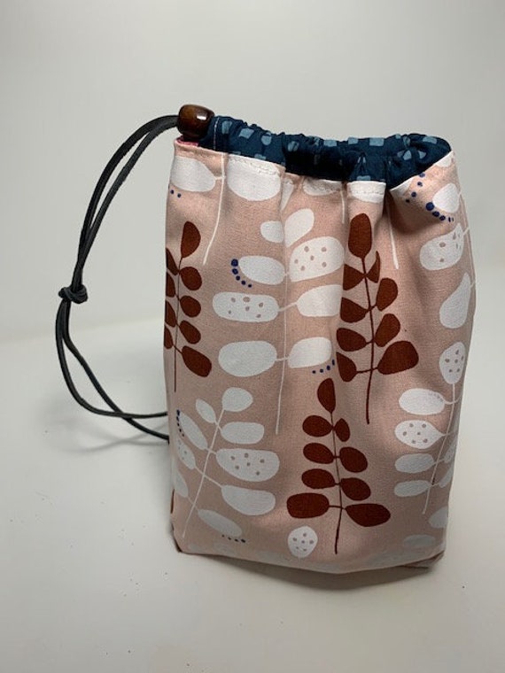 floral drawstring bag