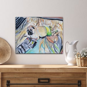 Retrato de mascota en lienzo pequeño