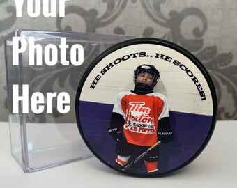 hockey puck teething ring