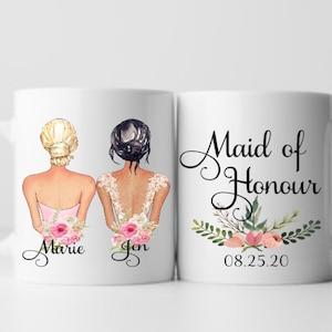 Bridesmaid mug,maid of honor mug,Maid of honour proposal,bridesmaid proposal gift,gift from bride,bridal party gift,custom mug,bride dresses
