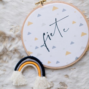 Embroidery frame &quot;FIETE&quot; Kidsroom Interior Scandinavian DESIGN