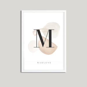 Artprint "ALFABETO" beige M como en Marlene l Habitación infantil l Regalo l Nacimiento l Nórdico l minimalista