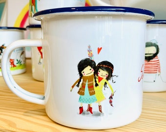 Mug Sister Heart Enamel