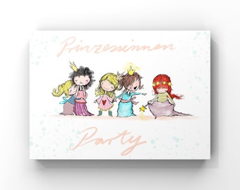 Einladungskarte Prinzessin Etsy