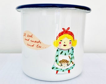 Mug housewife enamel