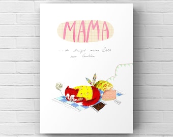 Mama print A4