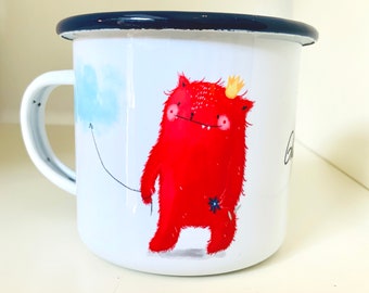 Lucky monster mug enamel