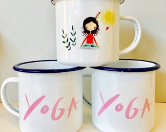 Enamel Mug Yoga