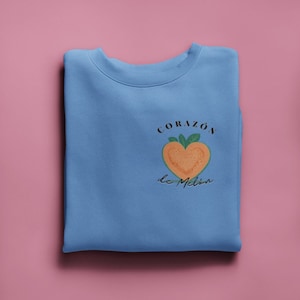 Corazon de Melon Sweatshirt, Latina Valentines Crewneck, Latina Corazon Trui