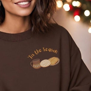 Mexican Christmas Sweatshirt, Feliz Navidad Sweater, Concha and Tamales Sweatshirt