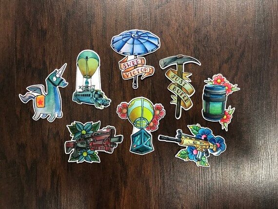 fortnite sticker pack etsy image 0