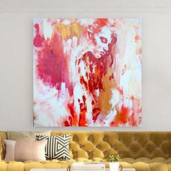 XL Original acrylic painting "Day dreamer", handgemaltes Acrylbild, Abstrakte Kunst, Abstrakte Malerei, contemporary art