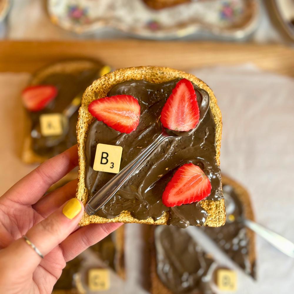 Fake Food Toast Prop, Nutella, Banana, or Strawberry - Etsy