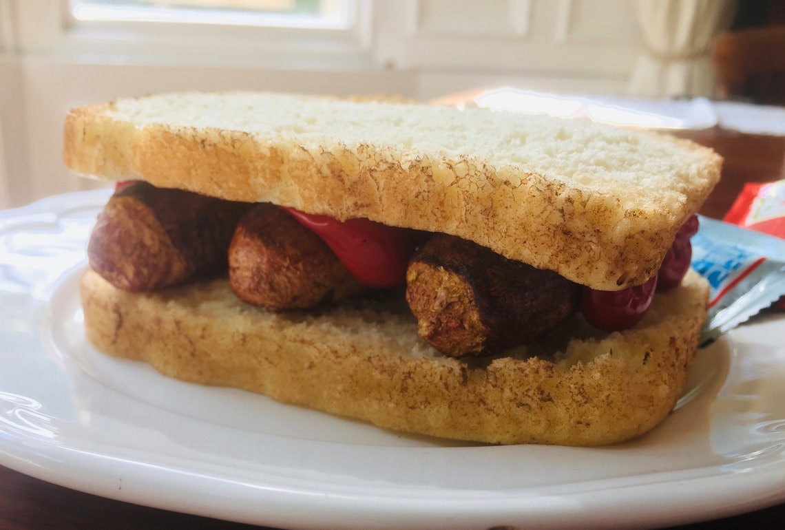 FAKE Sausage Sandwich Food prop display photo tv replica Etsy