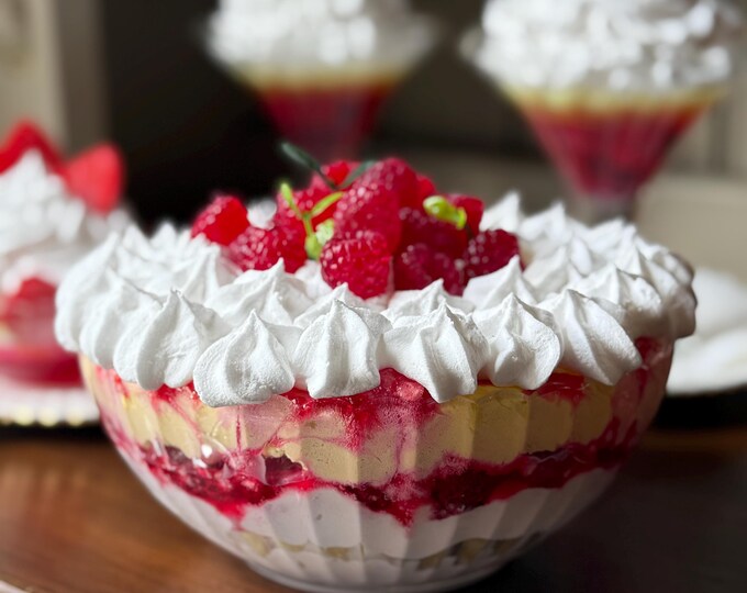 Fake Pudding Fake Trifle - Full Sized Replica Vintage Heritage Dessert - Fake Food ...