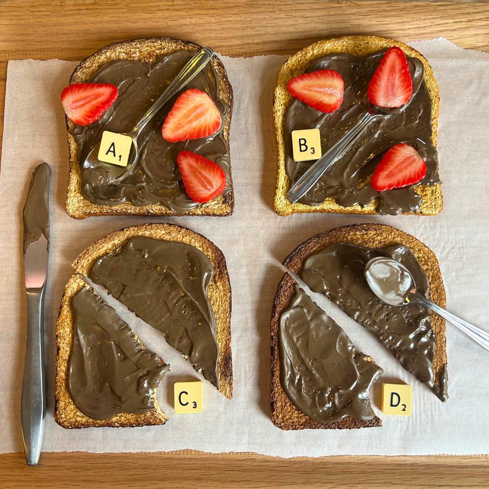 Fake Food Toast Prop, Nutella, Banana, or Strawberry - Etsy