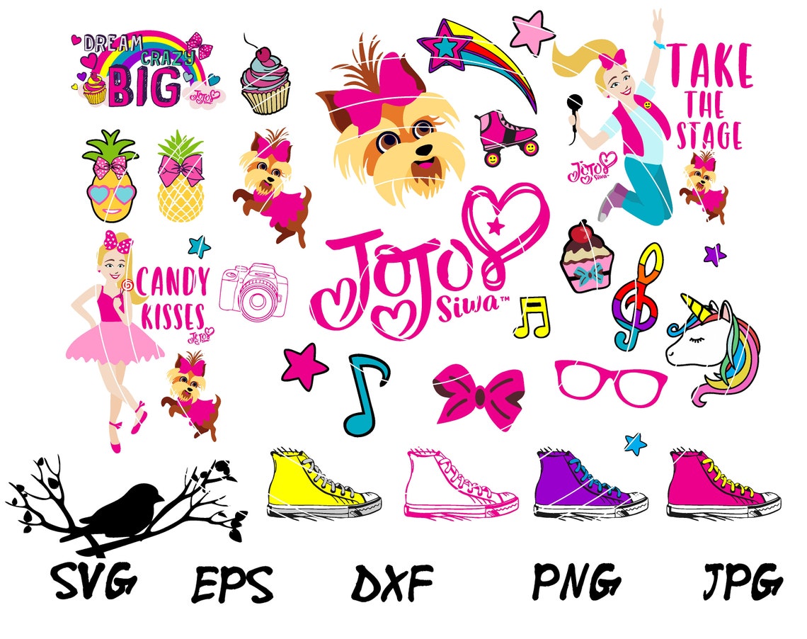Jojo Siwa SVG Heart Cut and print file Svg Png c Eps Pdf | Etsy