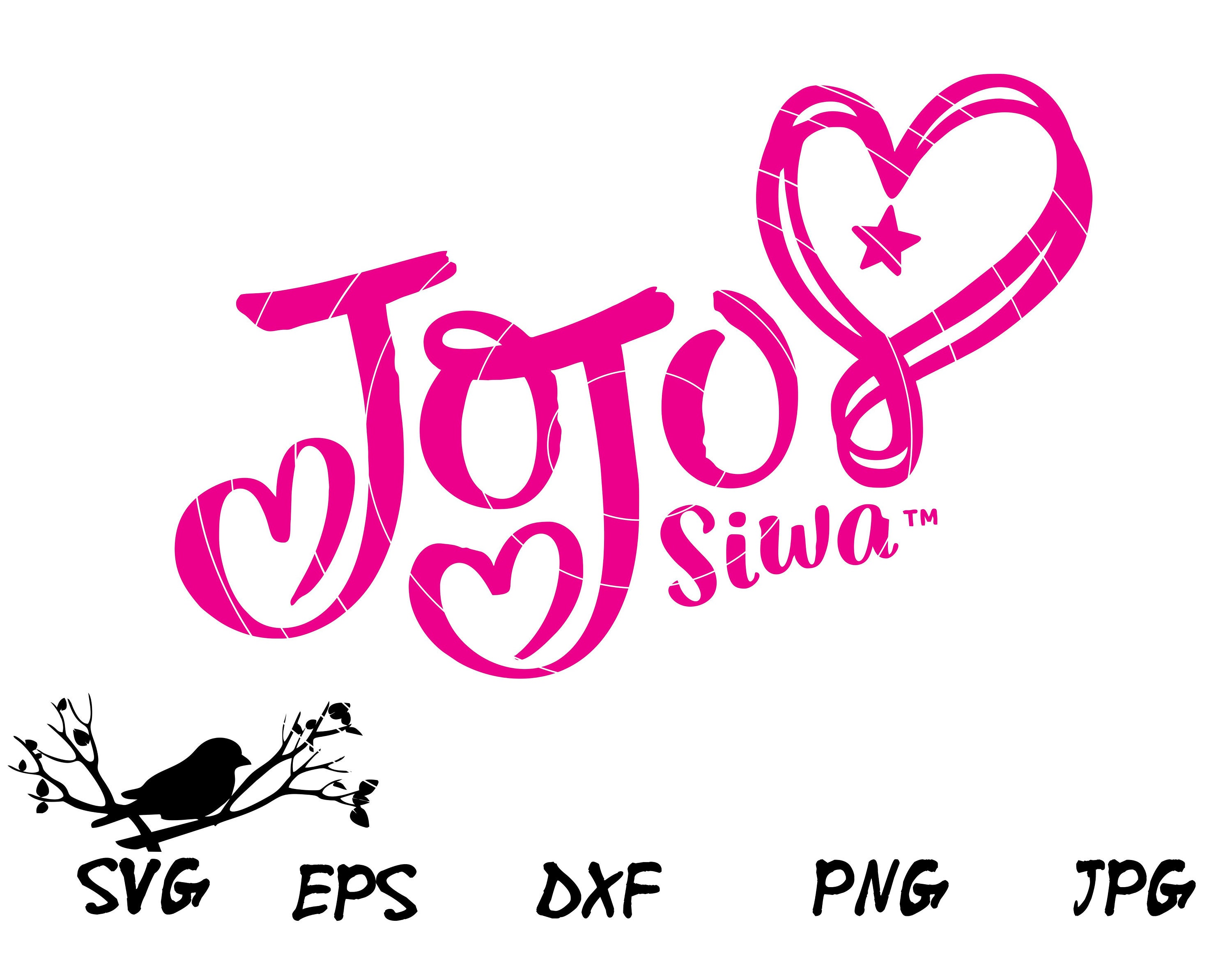 Jojo Siwa SVG Heart Cut and print file Svg Png c Eps Pdf | Etsy