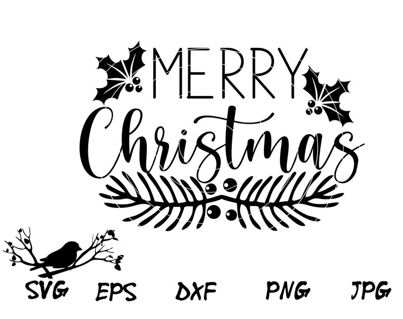 Download Merry Christmas SVG Rustic Sign Decor Vinyl Cut File for ...