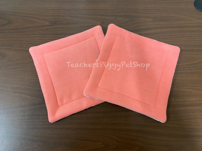 Two 11\u201d Fleece Potty Pads Reversible BUNDLE