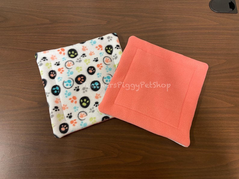 Two 11\u201d Fleece Potty Pads Reversible BUNDLE