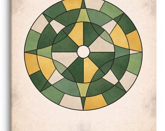 Jade Scala Geometric Canvas Print | Modern Architectural Wall Art | Calm Interior Statement | Available 20x30  24x36 Original LLArt signed