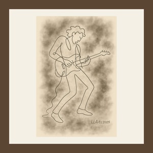 70s Rockstar Print • Abstract Singer Line Art (Digital Download)