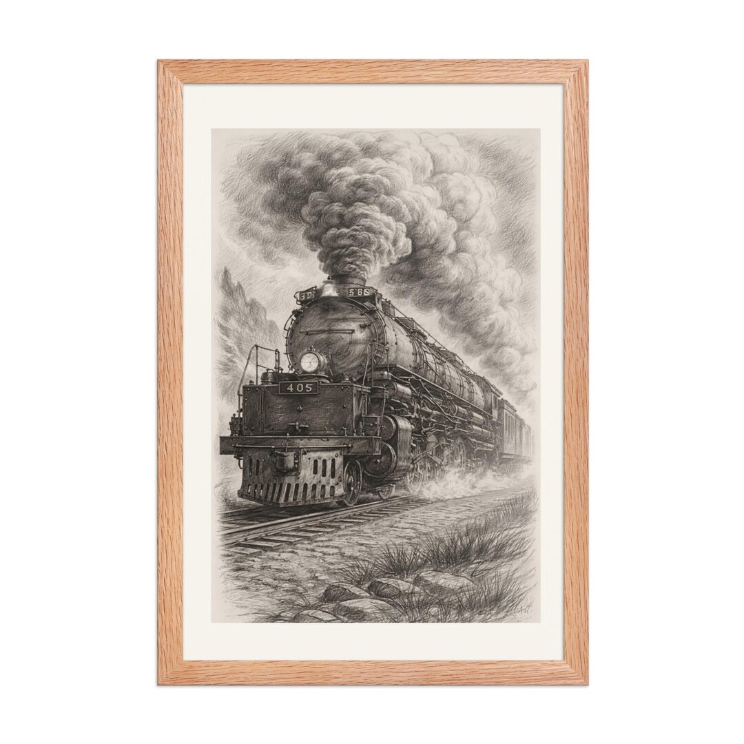 Union Pacific Big Boy 4014 Framed Print 12x18 Steam Locomotive Wall Art ...