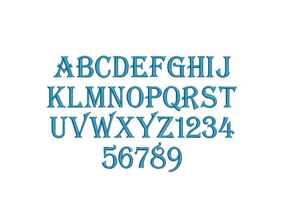Algerian Font Embroidery Font Design Instant Download 3 Sizes.