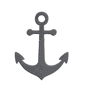 May include: A simple black anchor silhouette.