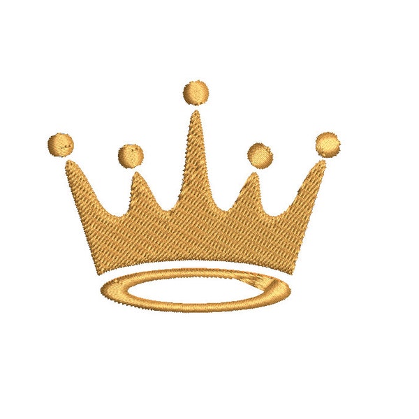 Crown - Embroidery Design File - Instant Download - Available in 5 Sizes and 8 Machine Formats.