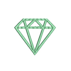 May include: A green outline of a diamond shape.
