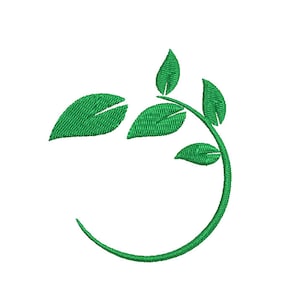 Leaf Branch - Embroidery Design File - Instant Download - Available in 7 Sizes and 8 Machine Formats.