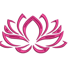 Lotus - Embroidery Design File - Instant Download - Available in 5 Sizes and 8 Machine Formats.
