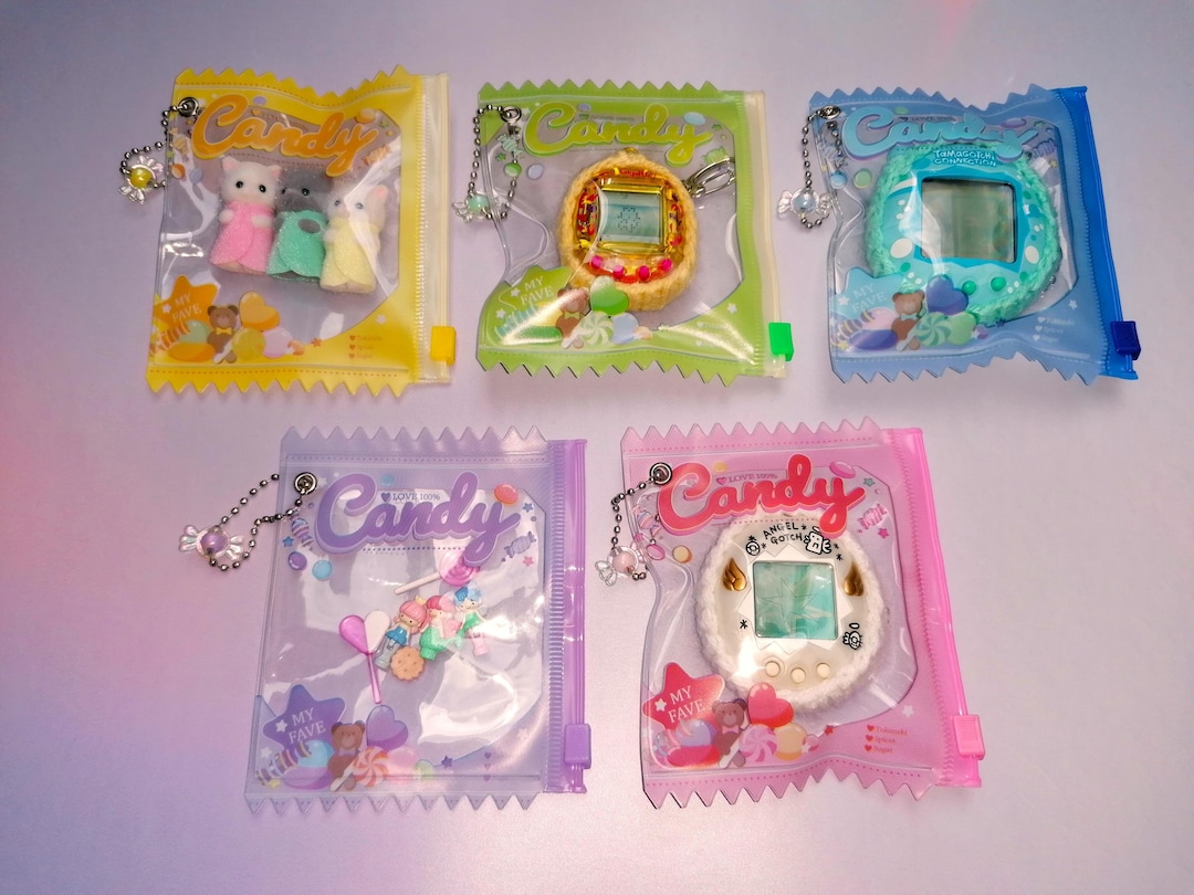 Candy Bag, Key Ring With Zipper Closure - Etsy