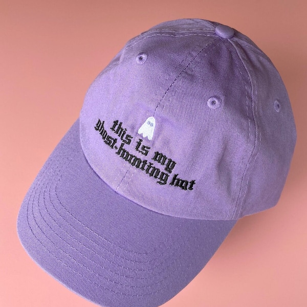 GHOST-HUNTING HAT - Spooky Doodle Club Lilac Embroidered Dad Hat Baseball Cap