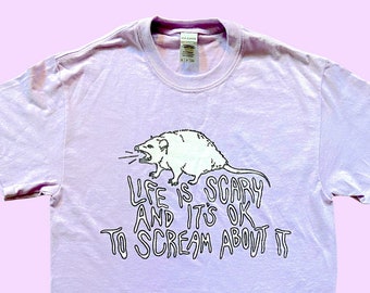 SCARED OPOSSUM SHIRT - Spooky Doodle Club T-Shirt