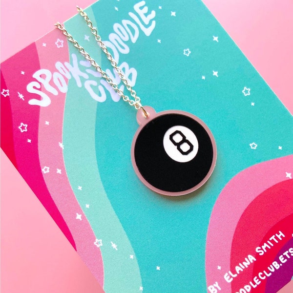 8 BALL NECKLACE - Spooky Doodle Club Jewelry