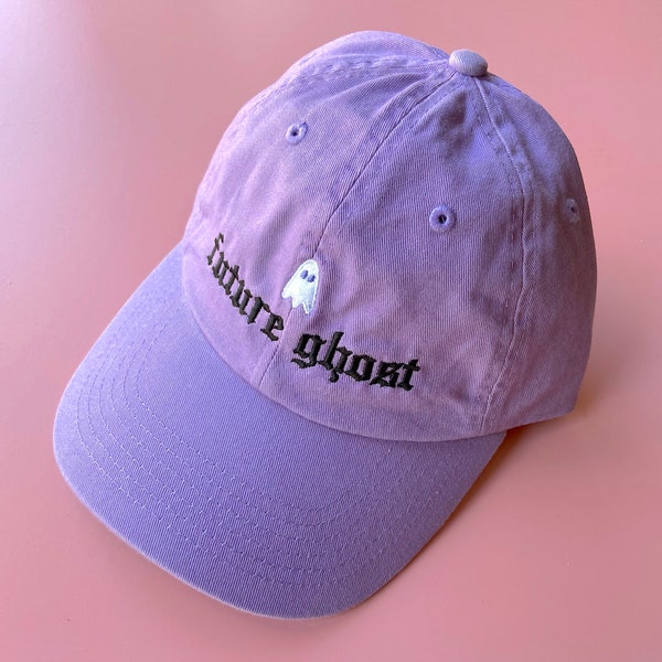 FUTURE GHOST HAT - Spooky Doodle Club Lilac Embroidered Dad Hat Baseball Cap