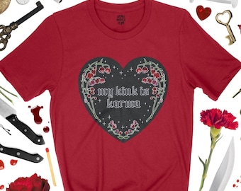 My Kink is Karma Tee - Chappell Roan Shirt, Vampy Gothic T-Shirt, Horror Style Chappell Roan Merch, Lesbian Queer Graphic Tee