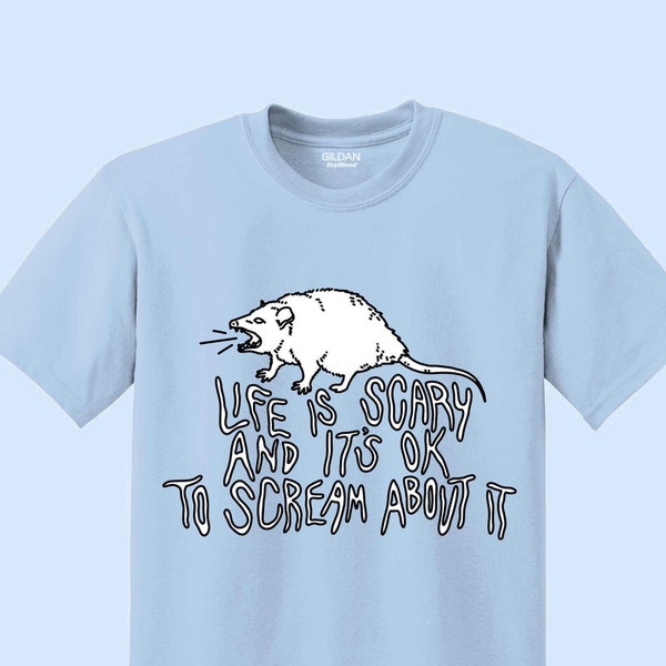 SCARED OPOSSUM SHIRT - Spooky Doodle Club T-Shirt