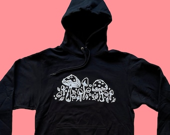 MUSHY HOODIE - Spooky Doodle Club Apparel - Mushroom Hooded Sweatshirt