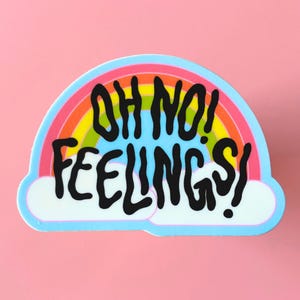 OH GEEN GEVOELENS! - Vinyl regenboogsticker van Spooky Doodle Club