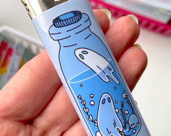 GHOST POTION LIGHTER - Blue Aesthetic Lighter, Ghoul Juice Halloween Lighter, Spooky Stoner Gift, Cute Horror Art, Paranormal Gift