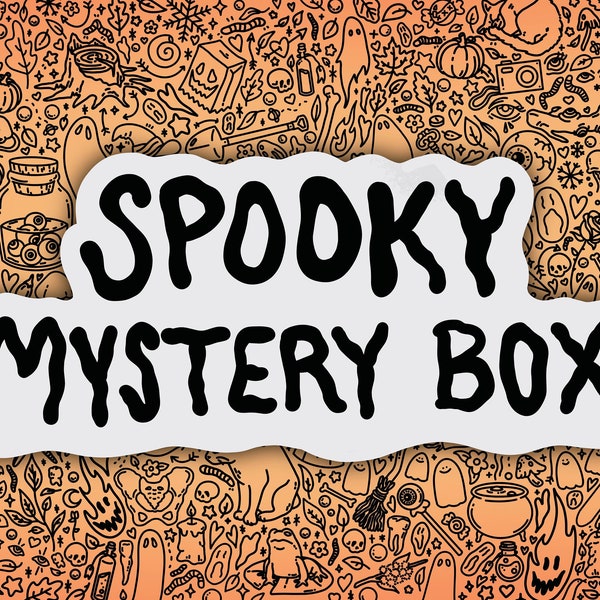 Spooky Doodle Club DELUXE MYSTERY BOX ~ Earrings & Art Prints! ~ spooky, cute, creepy surprise!!!