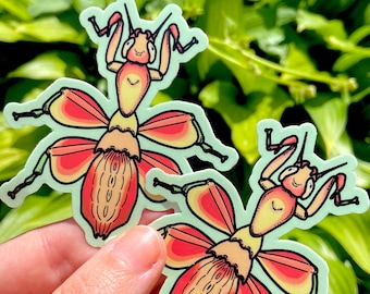 ORCHIDEE MANTIS STICKER - Vinyl Kunst Aufkleber - Spooky Doodle Club