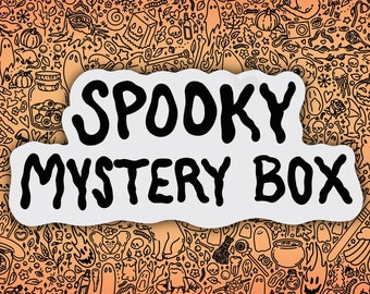 Spooky Doodle Club DELUXE MYSTERY BOX ~ Earrings & Art Prints! ~ spooky, cute, creepy surprise!!!