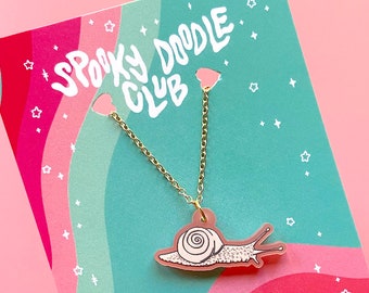 SNAIL NECKLACE - Spooky Doodle Club Jewelry