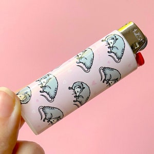 PINK OPOSSUM LIGHTER - Spooky Doodle Club Bic Lighter